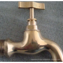 Manual Male Union Copper Polishing Brass Bibcock Water Tap